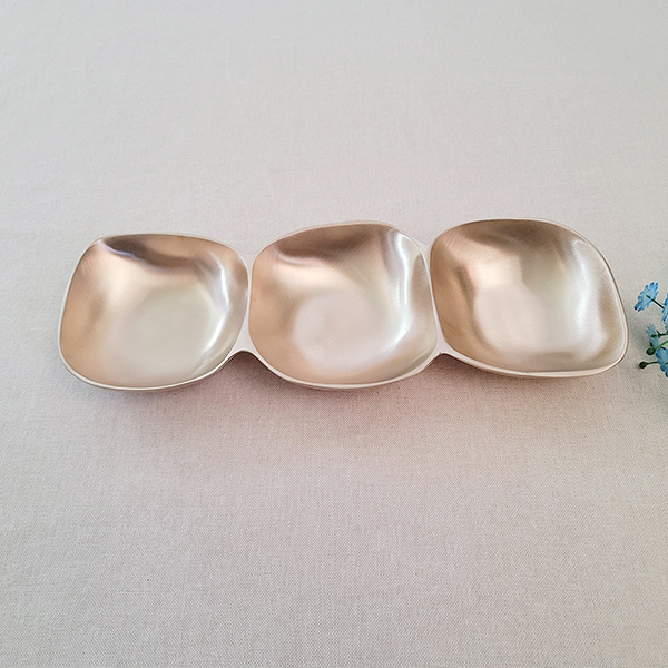 유기그릇 방짜 나눔접시 삼절판 나눔찬기 놋그릇 놋접시 나눔3구 주물 타원형