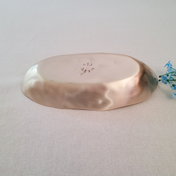 유기그릇 타원형접시 1호 방짜 놋그릇 놋접시 디자인 디저트 샐러드 모듬 생선 접시