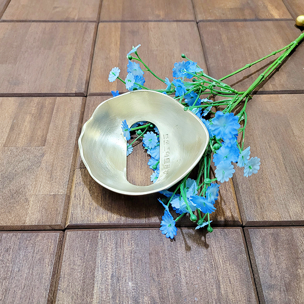 유기 방짜 한손형 괄사 마사지기 혈액순환 놋쇠 주물 건강용품 브론즈 아트 공방