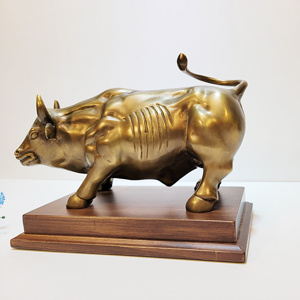 뉴욕 황소 장식품 청동 황동 월가소 월스트리트 뉴욕 대형 행운 복 개업선물 주물 금속 공예품 조각품 조각상 풍수 인테리어