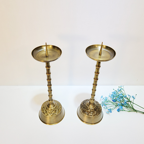 전통 매디 촛대 황동 청동 제수 차례 제사용품 조상 제사상 납골당 불교용품 공예품 생활소품 캔들 천주교촛대