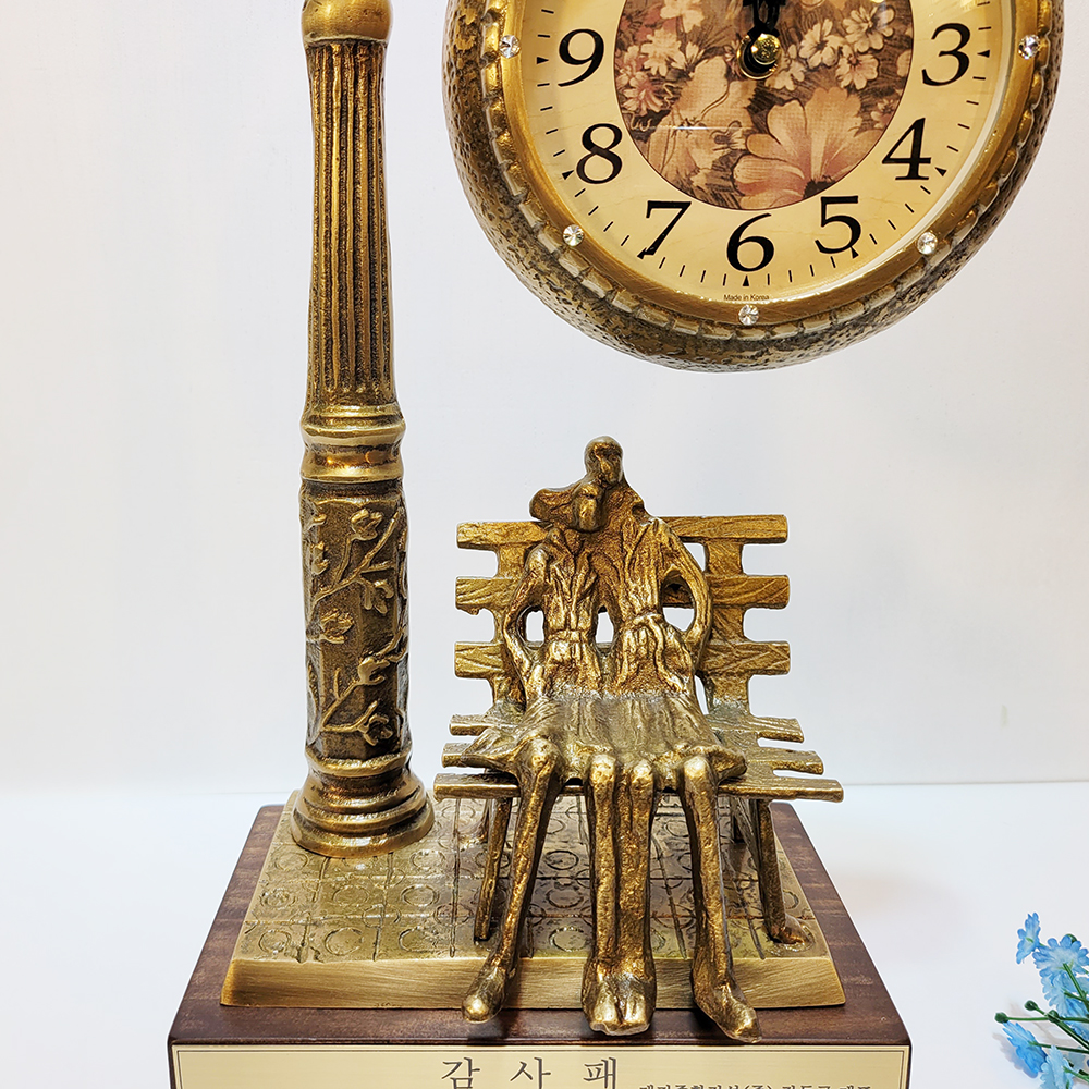 벤치 탁상시계 상패 황동 청동 공예품 공로패 감사패 기념패 우승패 골프 시계 주물 신주 금속 개업선물 브론즈 엔틱시계 인테리어소품