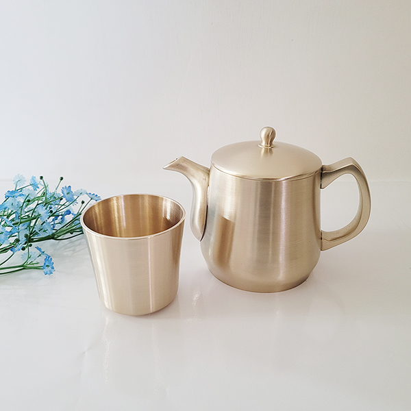 방짜 유기 물컵 성인 어린이 부모님 온가족 건강 컵 주물 놋 유기컵 유기제품