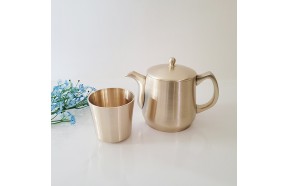 방짜 유기 물컵 성인 어린이 부모님 온가족 건강 컵 주물 놋 유기컵 유기제품