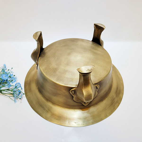 동화로 청동 황동 삼발 수저셋트 전통화로 무쇠 캠핑 글림핑 가정용 놋쇠 추억의아이템