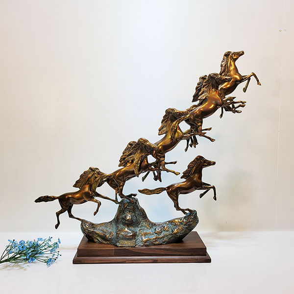 9마도 황동 청동 공예품 말 장식품 조각상 조각품 조형물 주물 신주 금속 브론즈 개업선물 인테리어소품