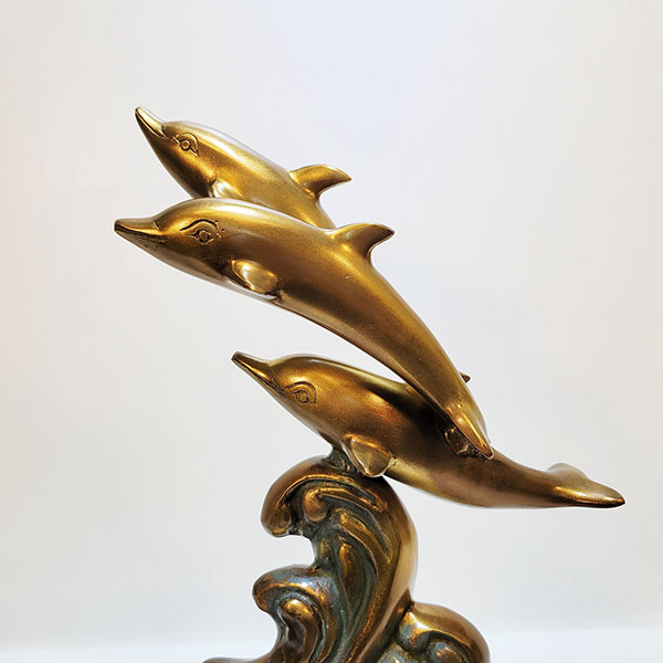 돌고래 3마리 상패 청동 황동 공예품 감사패 기념패 공로패 축하패 골프 홀인원 이글패 싱글패 조각품 조각상 장식품 주물 신주 금속 인테리어소품