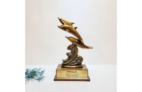 돌고래 3마리 상패 청동 황동 공예품 감사패 기념패 공로패 축하패 골프 홀인원 이글패 싱글패 조각품 조각상 장식품 주물 신주 금속 인테리어소품