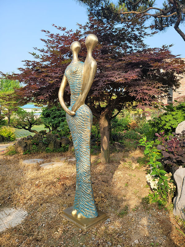 느낌 특대 청동 황동 공예품 조각품 조각상 장식품 조형물 전원주택 정원 인테리어 카페 커피숖 개업선물