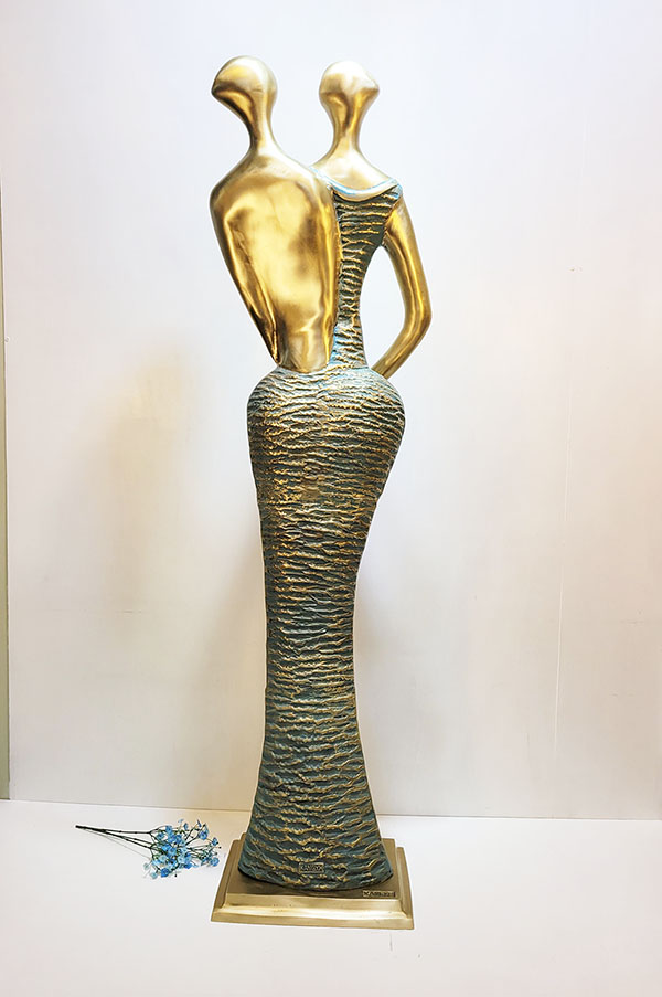 느낌 특대 청동 황동 공예품 조각품 조각상 장식품 조형물 전원주택 정원 인테리어 카페 커피숖 개업선물