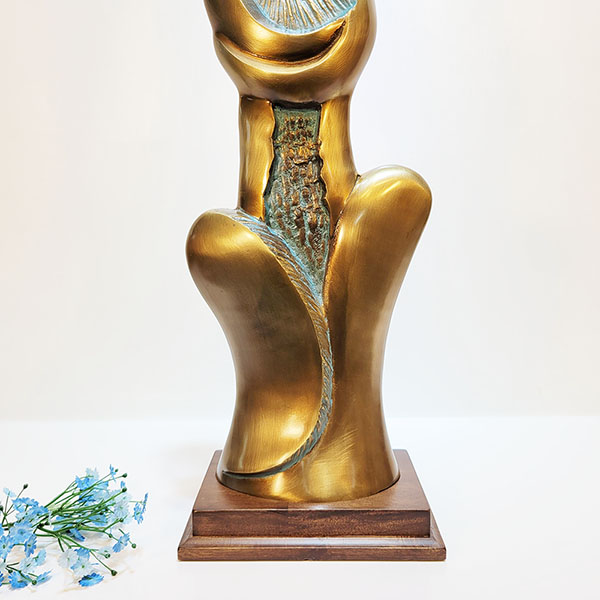 부부2호 조각품 황동 청동 공예품 조각상 장식품 조형물 주물 신주 금속 신혼집선물 집들이선물 부부의날 주문제작 거실 인테리어소품