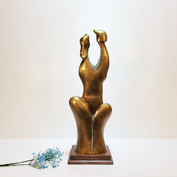 부부2호 조각품 황동 청동 공예품 조각상 장식품 조형물 주물 신주 금속 신혼집선물 집들이선물 부부의날 주문제작 거실 인테리어소품