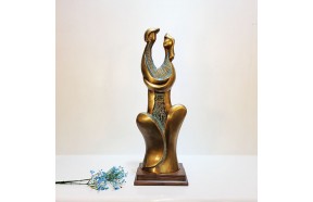 부부2호 조각품 황동 청동 공예품 조각상 장식품 조형물 주물 신주 금속 신혼집선물 집들이선물 부부의날 주문제작 거실 인테리어소품