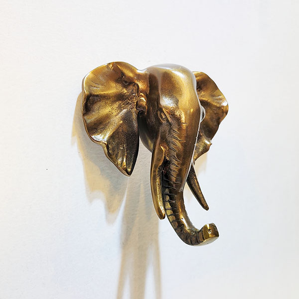 후크 벽장식 벽인테리어 벽면꾸미기 청동 황동 코끼리 동물머리
