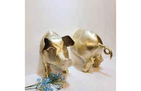 추상 돼지 조형물/황동 청동 공예품 조각상 조각품 동물 모형 캐릭터 벽장식 벽면꾸미기 벽인테리어 개업선물 주문제작
