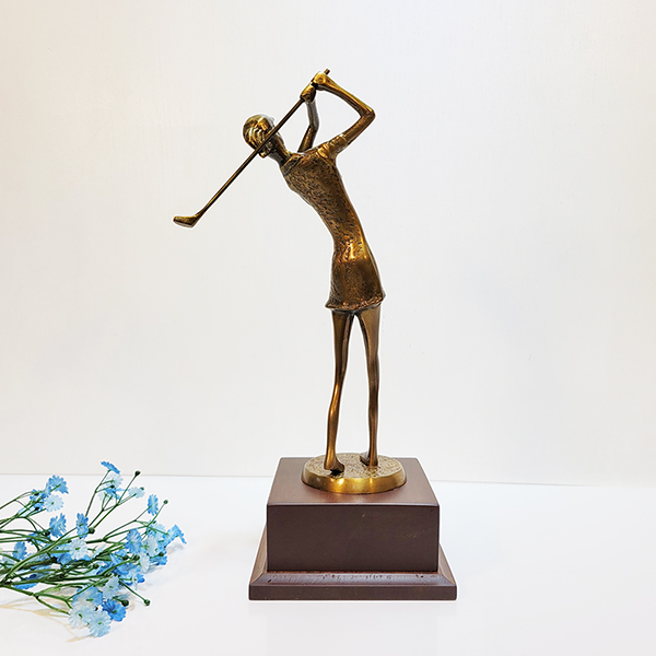 신)골프 소 여자 상패 황동 청동 공예품 홀인원 이글패 싱글패 골프상패 브론즈 인테리어소품