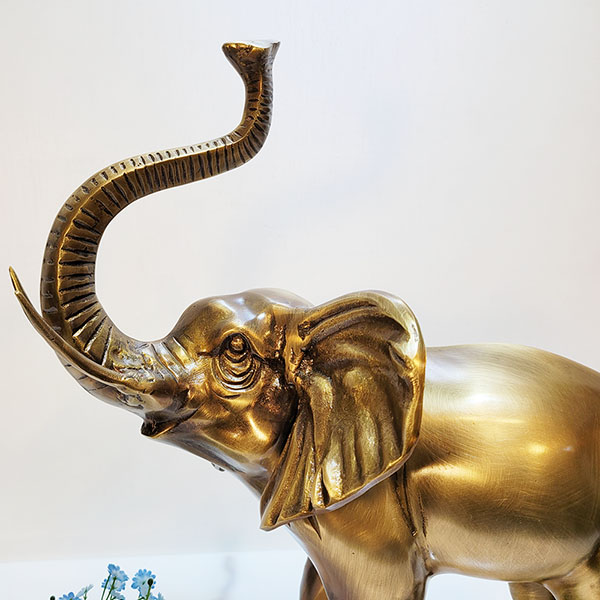 코끼리 대 조각상 청동 황동 공예품 조각품 조형물 주물 신주 금속 브론즈 카페 개업선물 거실 풍수 인테리어 장식품