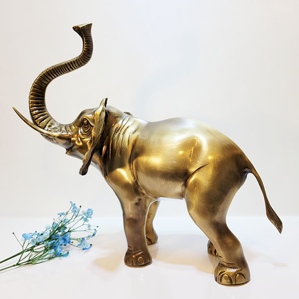 코끼리 대 조각상 청동 황동 공예품 조각품 조형물 주물 신주 금속 브론즈 카페 개업선물 거실 풍수 인테리어 장식품