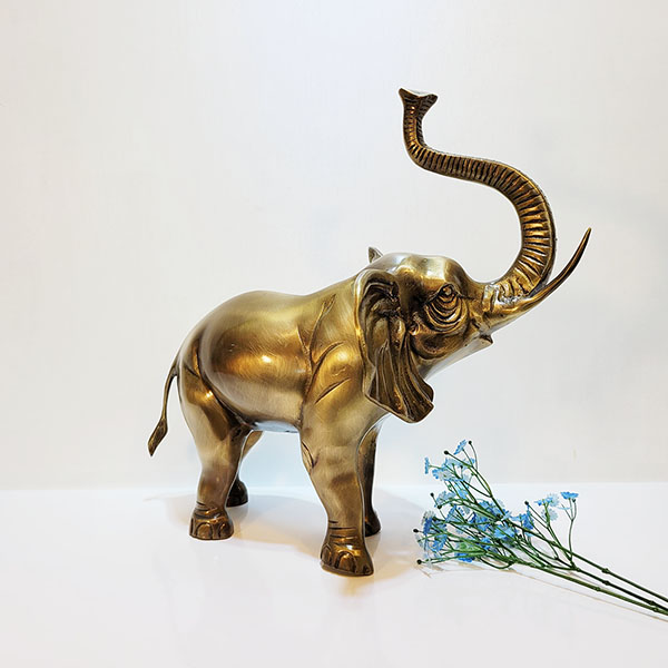 코끼리 대 조각상 청동 황동 공예품 조각품 조형물 주물 신주 금속 브론즈 카페 개업선물 거실 풍수 인테리어 장식품