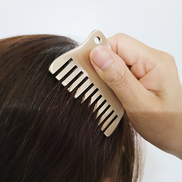 방짜 유기 빗 괄사 마사지기 2호 사각 머리 두피 유기괄사 놋 안마 지압 주물 피부샵 지인 선물용품