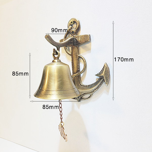 풍경종 문종 벽걸이 종 현관 벨 감성 데코 상점 카페 청동 황동 풍경 닻 지중해 인테리어 장식품