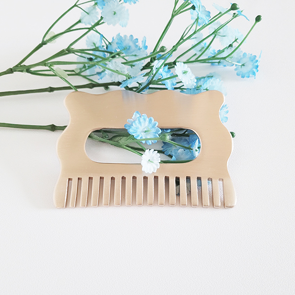 방짜 유기 한손 빗 괄사 마사지기 머리 두피 유기괄사 놋 안마 지압 주물 피부샵 지인 선물용품 주문제작