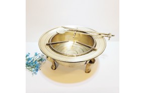 동화로 대 청동 황동 삼발 수저셋트 전통 무쇠 화로 캠핑 글림핑 가정용 놋쇠 추억의아이템