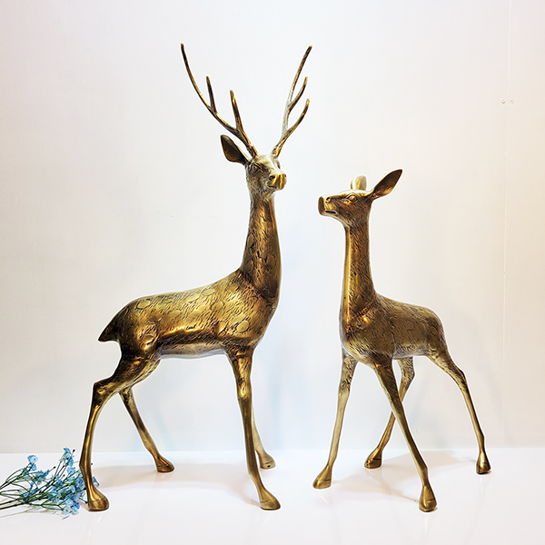 사슴 대 1호 청동 황동 공예품 조각상 조각품 장식품 조형물 전원주택 정원 개업 집들이 상점 카페 인테리어 소품