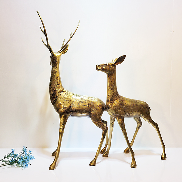 사슴 대 1호 청동 황동 공예품 조각상 조각품 장식품 조형물 전원주택 정원 개업 집들이 상점 카페 인테리어 소품