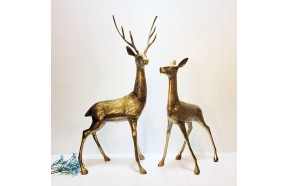 사슴 대 1호 청동 황동 공예품 조각상 조각품 장식품 조형물 전원주택 정원 개업 집들이 상점 카페 인테리어 소품