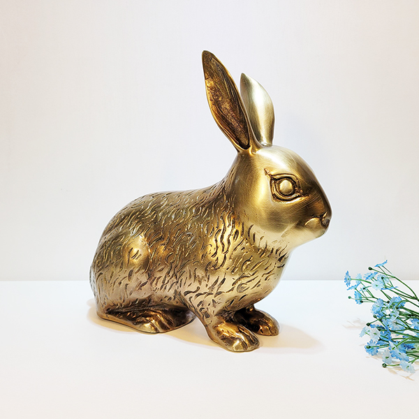 토끼 대 조각품 조각상 청동 황동 공예품 인형 모형 정원 야외 마당 카페 거실 상점 정원꾸미기 래빗 장식품 인테리어소품