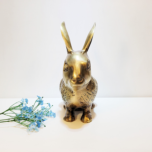 토끼 대 조각품 조각상 청동 황동 공예품 인형 모형 정원 야외 마당 카페 거실 상점 정원꾸미기 래빗 장식품 인테리어소품