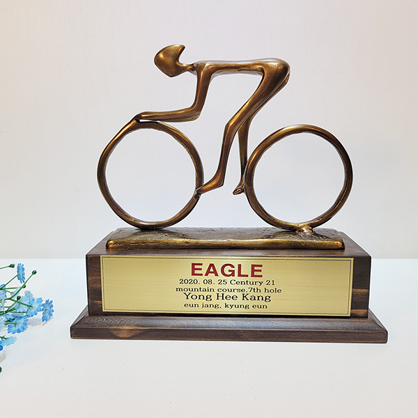 청동 자전거 상패 동트로피 스포츠 동호회 엠티비 로드 감사패 기념패 공로패 우승패 디자인
