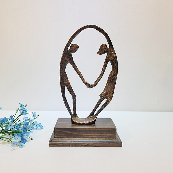 연인과 함께 춤을 조각품 장식품 스포츠 동호회 기념 디자인 고급 원목 인테리어 소품