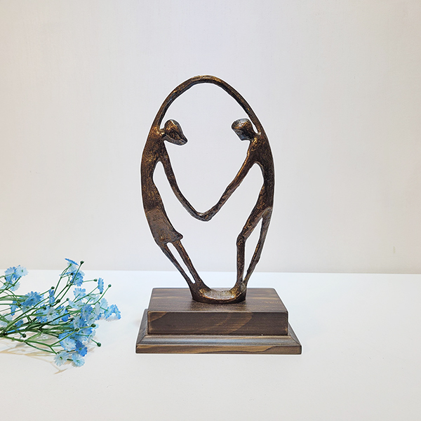 연인과 함께 춤을 조각품 장식품 스포츠 동호회 기념 디자인 고급 원목 인테리어 소품