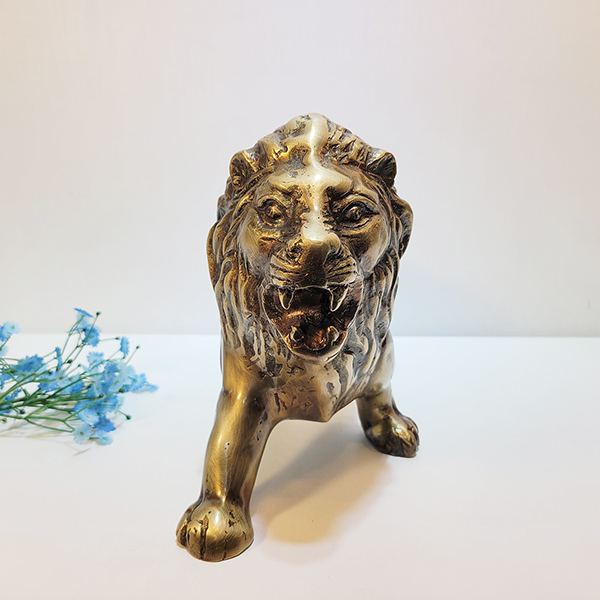 사자 조각상 조각품 청동 황동 공예품 조형물 장식품 카페 정원 동물 모형 개업 지인 부모님 선물 풍수 인테리어소품