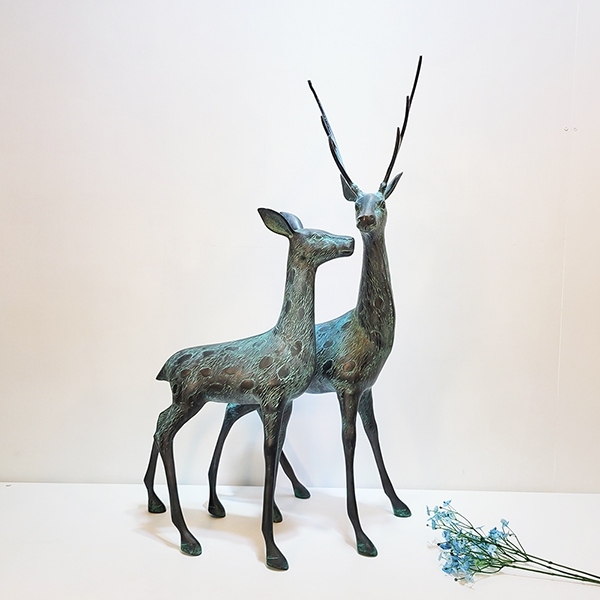 사슴 대 1호 녹청 청동 황동 공예품 조각상 조각품 장식품 조형물 전원주택 정원 개업 집들이 상점 카페 인테리어 소품