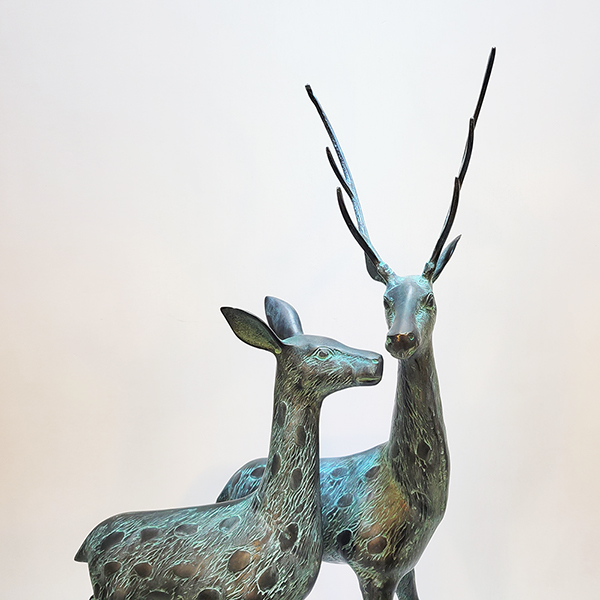 사슴 대 1호 녹청 청동 황동 공예품 조각상 조각품 장식품 조형물 전원주택 정원 개업 집들이 상점 카페 인테리어 소품
