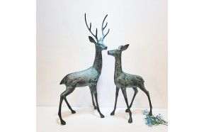 사슴 대 1호 녹청 청동 황동 공예품 조각상 조각품 장식품 조형물 전원주택 정원 개업 집들이 상점 카페 인테리어 소품