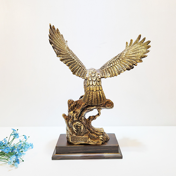 독수리 중 조각품 조각상 청동 황동 공예품 나무 가지위 이글 장식품 카페 업소 개업선물 인테리어 소품