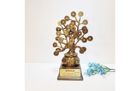 돈나무 복주머니 상패 동트로피 동상패 청동 황동 기념패 감사패 공로패 골프패 트로피 주문제작