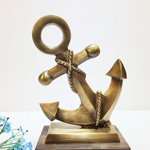 선박 닻 장식품 조형물 지중해 선박용 닻 해양테마 바다 빈티지 동 브론즈 카페 업소 매장 거실 인테리어 소품