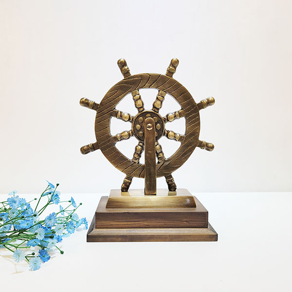 선박 방향타 장식품 조각품 조형물 지중해 선박용 방향타 해양테마 바다 빈티지 동 브론즈 카페 업소 매장 거실 인테리어 소품