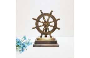 선박 방향타 장식품 조각품 조형물 지중해 선박용 방향타 해양테마 바다 빈티지 동 브론즈 카페 업소 매장 거실 인테리어 소품