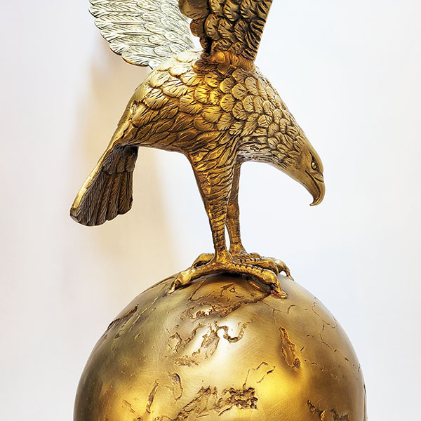 지구본 독수리 특대 조각품 조각상 조형물 동 브론즈 지구본이글 장식품 건물로비 카페 업소 개업선물 거실 인테리어 소품