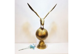 지구본 독수리 특대 조각품 조각상 조형물 동 브론즈 지구본이글 장식품 건물로비 카페 업소 개업선물 거실 인테리어 소품