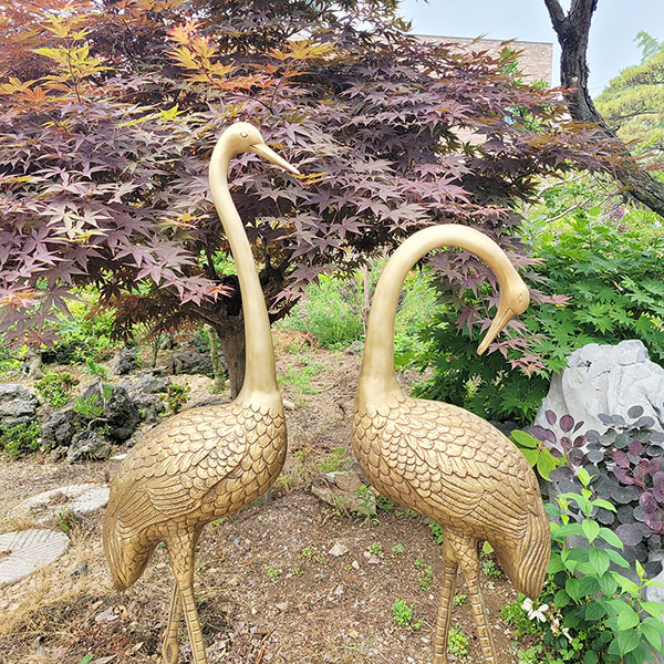 학 두루미 특대 조형물 조각품 조각상 동 브론즈 아파트 조경 전원주택 정원 동산 카페 포토존 건물 조형물