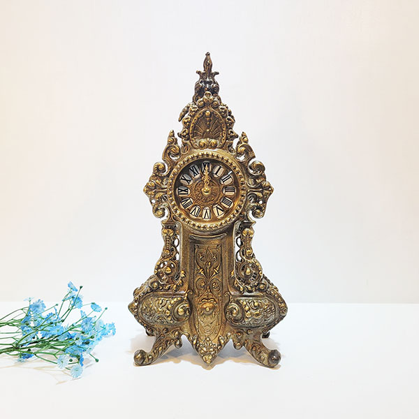 클래식 탁상시계 청동 브론즈 시계 공예품 카페 상점 업소 엔틱 개업 지인 집들이 선물 인테리어소품