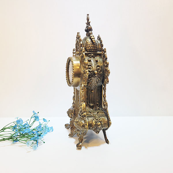 클래식 탁상시계 청동 브론즈 시계 공예품 카페 상점 업소 엔틱 개업 지인 집들이 선물 인테리어소품