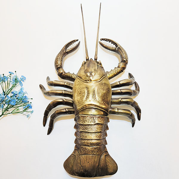 랍스터 청동 브론즈 바닷가재 벽걸이 조형물 조각품 장식품 업소 횟집 매장 카페 테마 모형 인테리어 소품